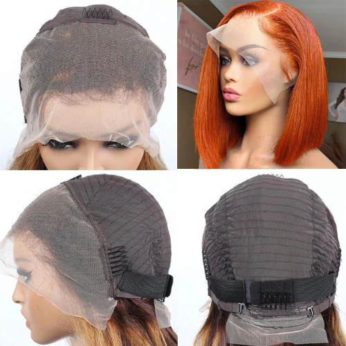 Bob Élégance Orange – longueurs 8, 10, 12, 14. 16 pouces/ Lace 5x5, 9x9 et 13x4