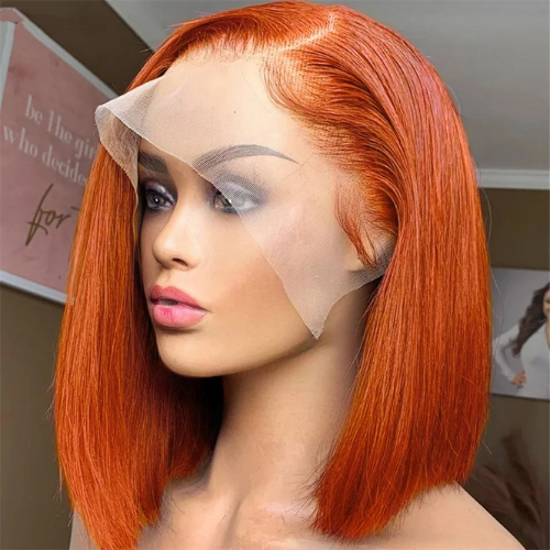 Bob Élégance Orange – longueurs 8, 10, 12, 14. 16 pouces/ Lace 5x5, 9x9 et 13x4