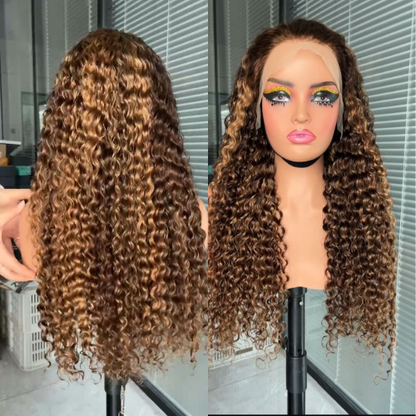 Alda Bouclée 24" Cheveux Humains, Dentelle 13x4